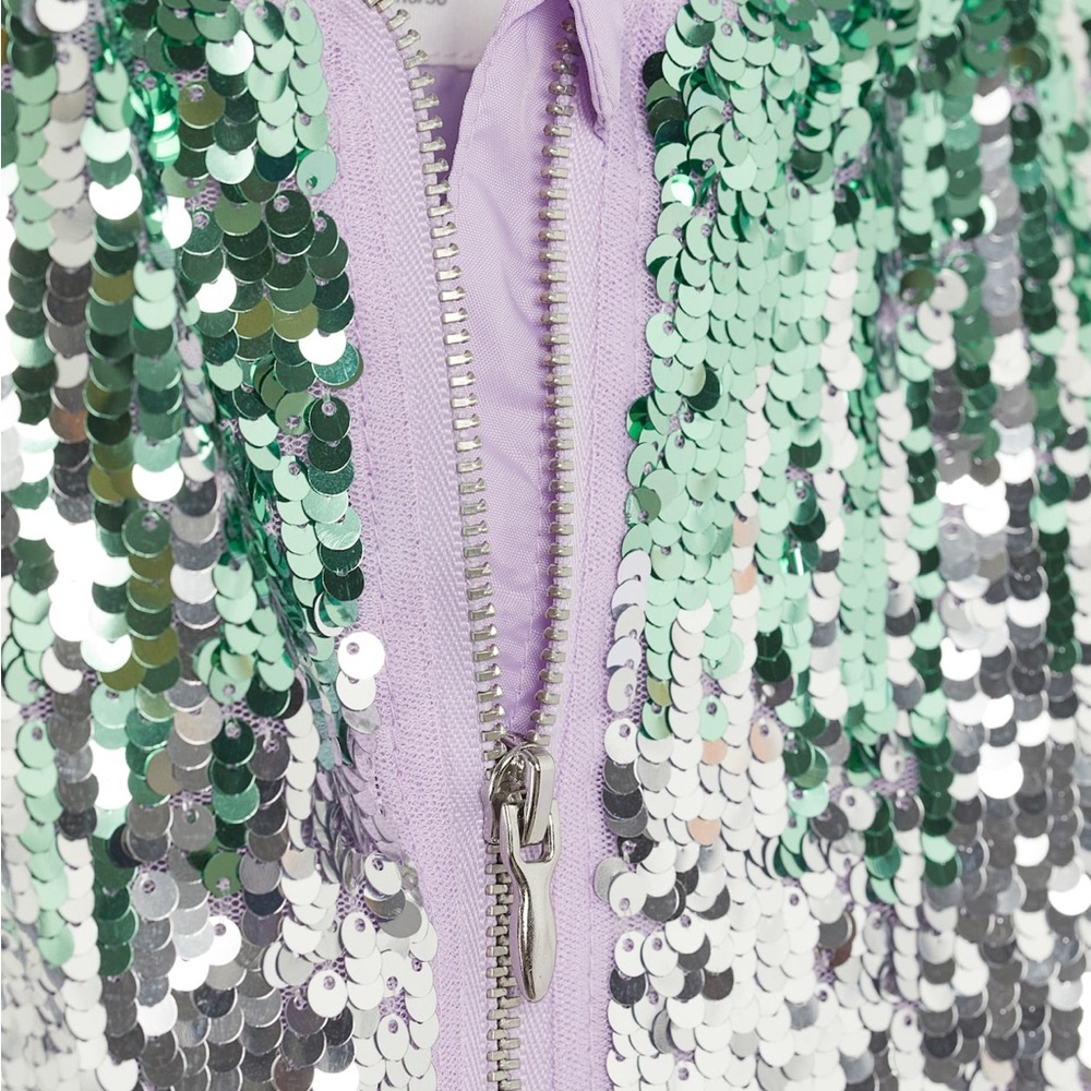 NWOT H&M Kids Sequin Jacket - Green, Silver, Purple - Picture 4 of 4